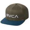 RVCA Twill II Snapback Cap Olive Teal