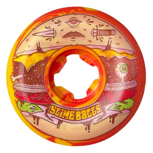 Slime Balls Jeremy Fish Burger Speed Balls 56mm 99A Red Yellow Swirl