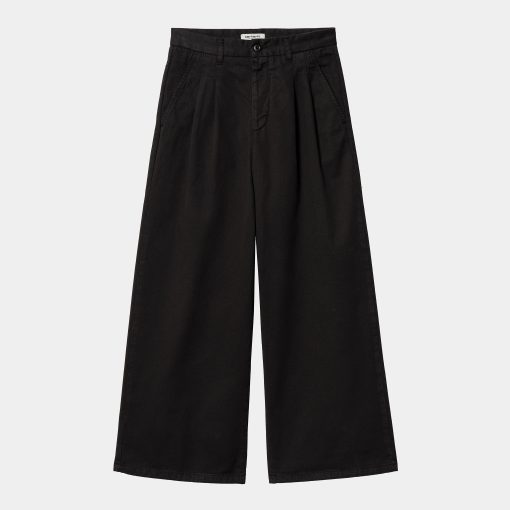 Carhartt WIP W' Cara Cropped Pant Black Garment Dyed