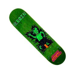 Heroin Skateboard Deck Wilson Dead Toon 8,5" Green