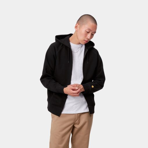 Carhartt WIP Hooded Chase Jacket Black Gold