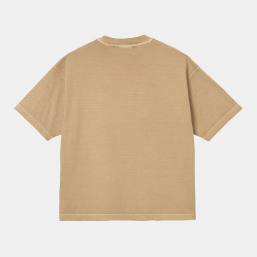 Carhartt WIP W Nelson T-Shirt Dusty H Brown Garment Dyed Back