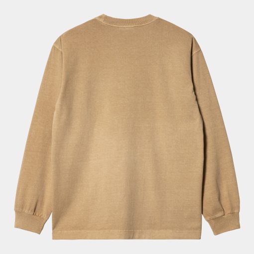 Carhartt WIP L/S Nelson T-Shirt Dusty H Brown Back