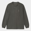 Carhartt WIP L/S Nelson T-Shirt Black Garment Dyed
