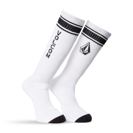 Volcom High Stripe Socks White Black