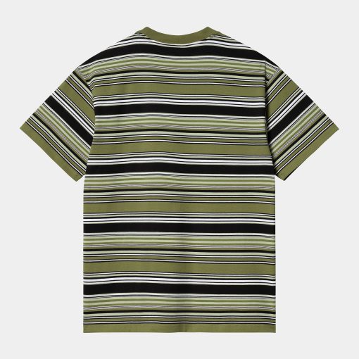 Carhartt WIP Lafferty T-Shirt Lafferty Stripe Kiwi Back