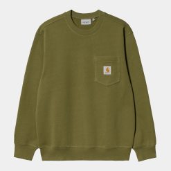 Carhartt WIP Pocket Sweatshirt Kiwi Garment Washed