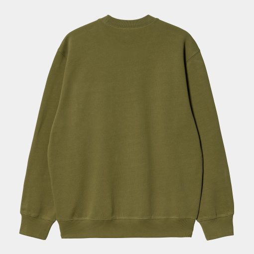 Carhartt WIP Pocket Sweatshirt Kiwi Garment Washed Back