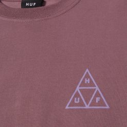 HUFworldwide.co Set Triple Triangle Long Sleeve T-Shirt Mauve