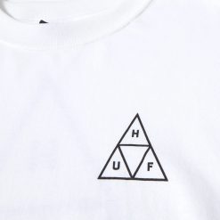 HUFworldwide.co Set Triple Triangle Long Sleeve T-Shirt White