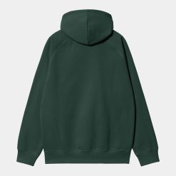 Carhartt WIP Hooded Chase Sweatshirt Discovery Green Gold Back