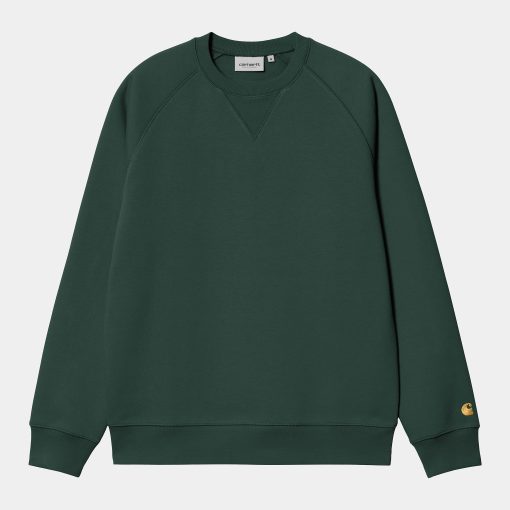 Carhartt WIP Chase Sweatshirt Discovery Green Gold