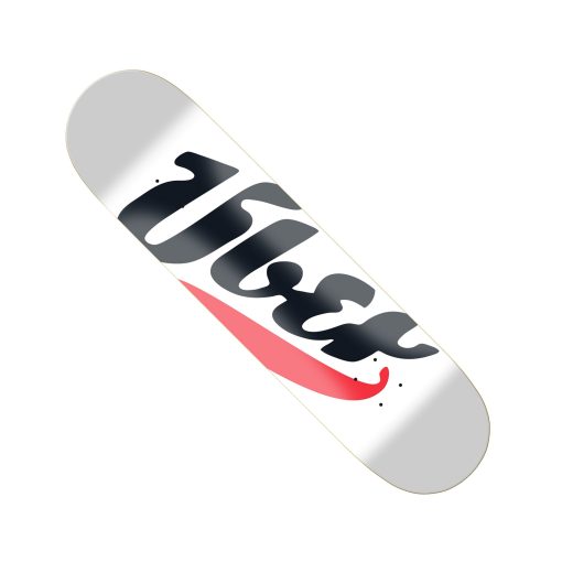 Über Skateboard Deck Big Logo White 8,5"