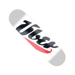 Über Skateboard Deck Big Logo White 8,125"