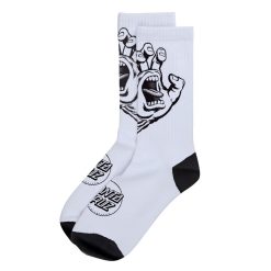 Santa Cruz Socks Screaming Hand Mono Sock White