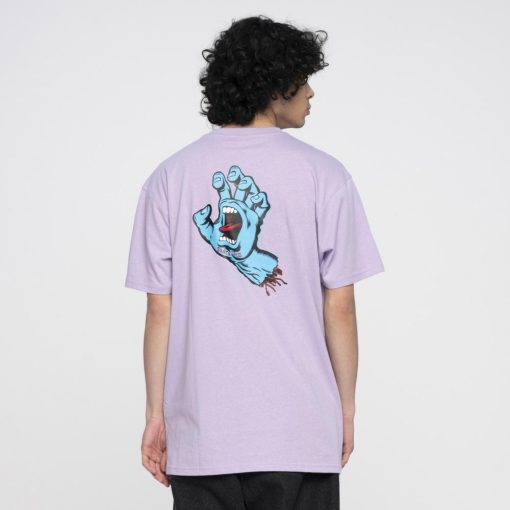 Screaming Hand Chest T-Shirt Digital Lavender Back