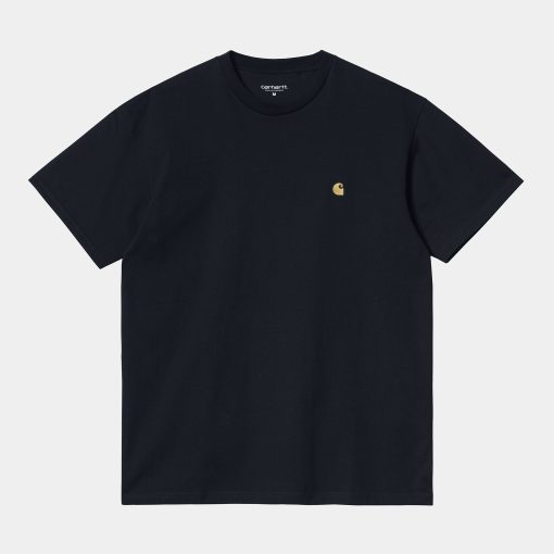 Carhartt WIP Chase T-Shirt Dark Navy Gold