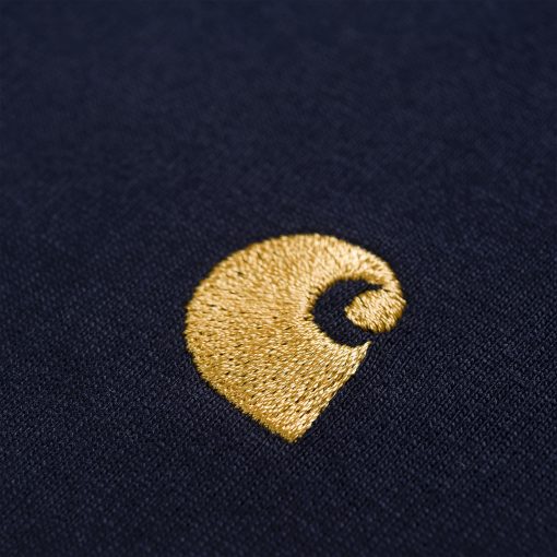 Carhartt WIP Chase T-Shirt Dark Navy Gold