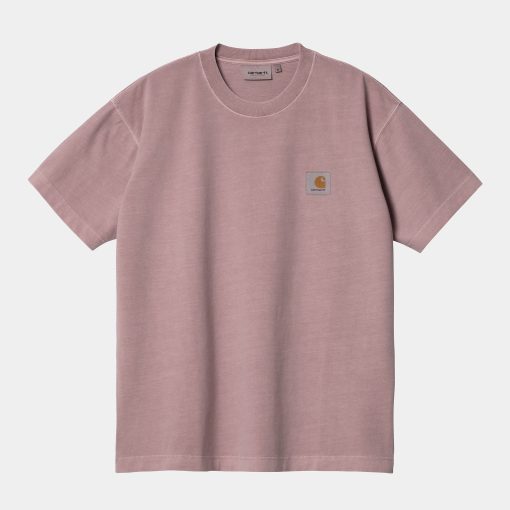 Carhartt WIP Vista T-Shirt Glassy Pink Garment Dyed