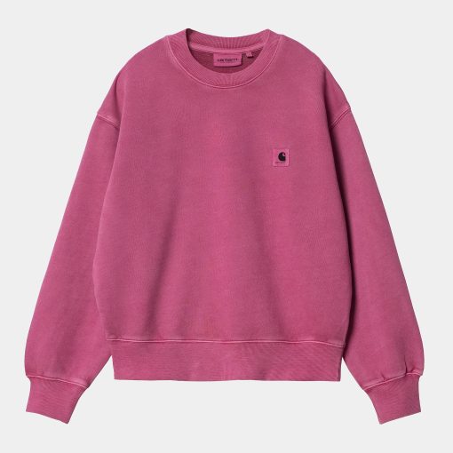 Carhartt WIP W' Nelson Sweatshirt Magenta Garment Dyed