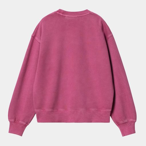 Carhartt WIP W' Nelson Sweatshirt Magenta Garment Dyed