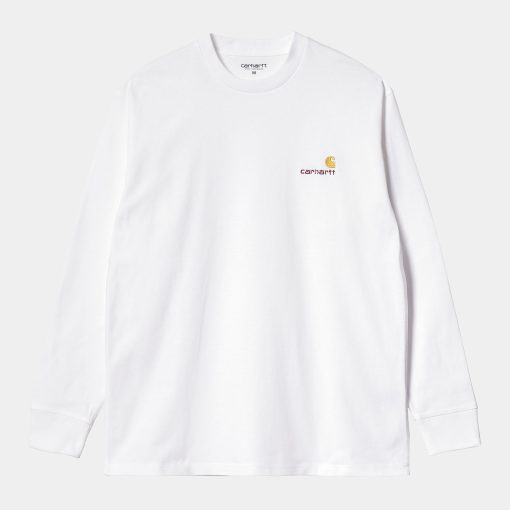 Carhartt WIP American Script L/S T-Shirt White