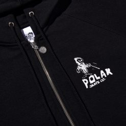 Polar Skate Co. Default Zip Hoodie Reaper Black