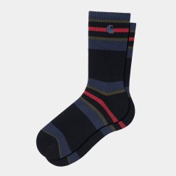 Carhartt WIP Oregon Socks Starco Stripes Black