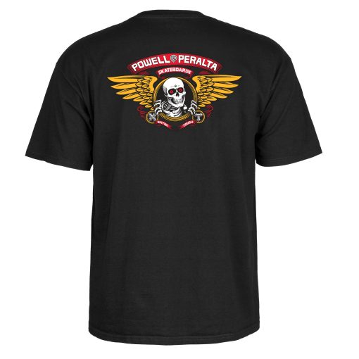 Powell Peralta Winged Ripper T-Shirt Military Black Back