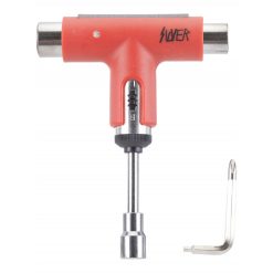 Silver Multifunktions Skate Tool Slayer Red