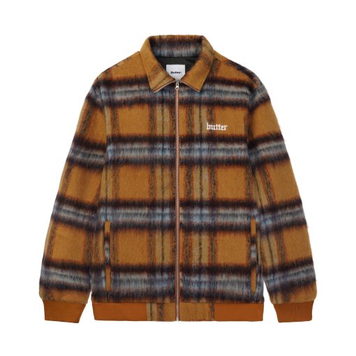 Butter Goods Hairy Plaid Jacket Brown