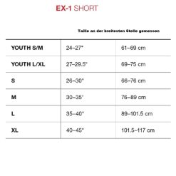 G-Form MX360 Impact Shirt Sizing Chart