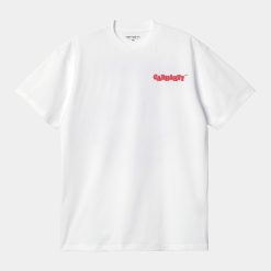 Carhartt WIP Fast Food T-Shirt White Red