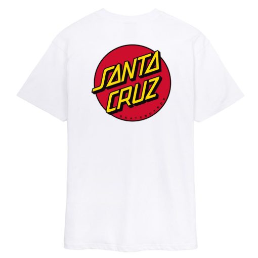 Santa Cruz Skateboards Classic Dot Chest T-Shirt White Back