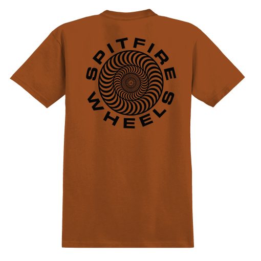 Spitfire Wheels Classic 87' Swirl T-Shirt Burnt Orange Black Back