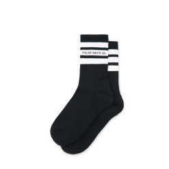 Polar Skate Co. Fat Stripe Socks Black White
