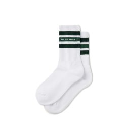 Polar Skate Co. Fat Stripe Socks White Green