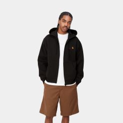 Carhartt WIP Hooded American Script Jacket Black