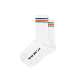Polar Skate Co. Fat Stripe Socks Blue Orange