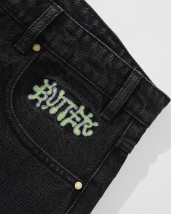 Butter Goods Ink Baggy Denim Pant Worn Black