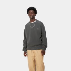 Carhartt WIP Nelson Sweatshirt Charcoal Garment Dyed