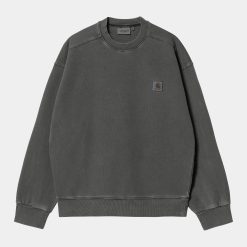 Carhartt WIP Nelson Sweatshirt Charcoal Garment Dyed