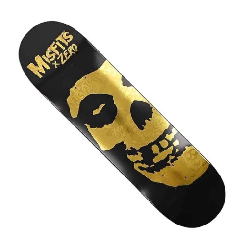 Zero Skateboards X Misfits Fiend Skull Art Collage Gold Foil 8,25"