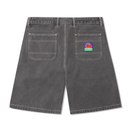 Butter Goods Work Denim Shorts Graphite Back