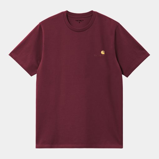 Carhartt WIP American Script T-Shirt Malbec