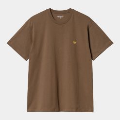 Carhartt WIP Chase T-Shirt Chocolate Gold