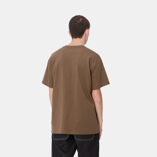 Carhartt WIP Chase T-Shirt Chocolate Gold Back