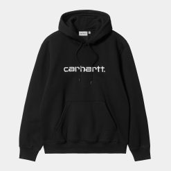 Carhartt WIP Hooded Carhartt Sweat Black White