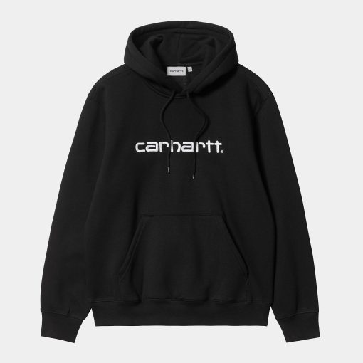 Carhartt WIP Hooded Carhartt Sweat Black White