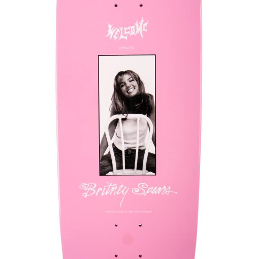 Welcome Skateboards Britney Spears X Welcome Baby One More Time Pink Glitter 8.25"